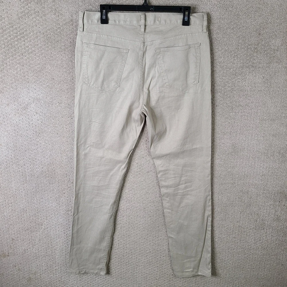 Banana Republic Pants Mens 33x30 Beige Slim Fit Linen Blend 5 Pocket Chino